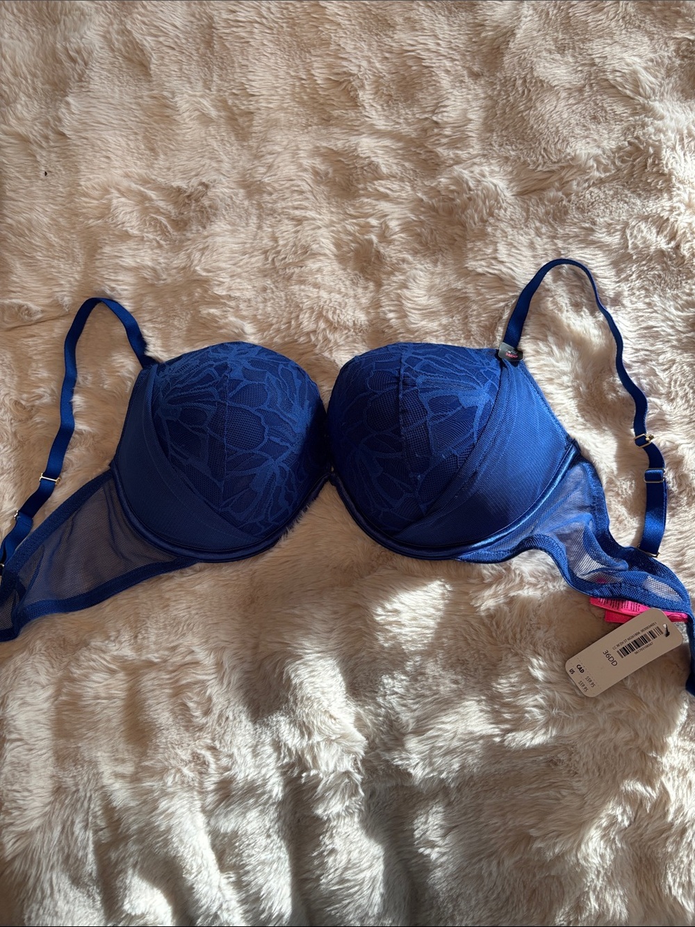 La SENZA Royal Blue Lace Push-Up Bra